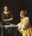 jan vermeer Fantesca che porge una lettera 1667 Valentino omaggia Jan Vermeer. Trionfo italiano a Parigi, con la poesia del maestro fiammingo