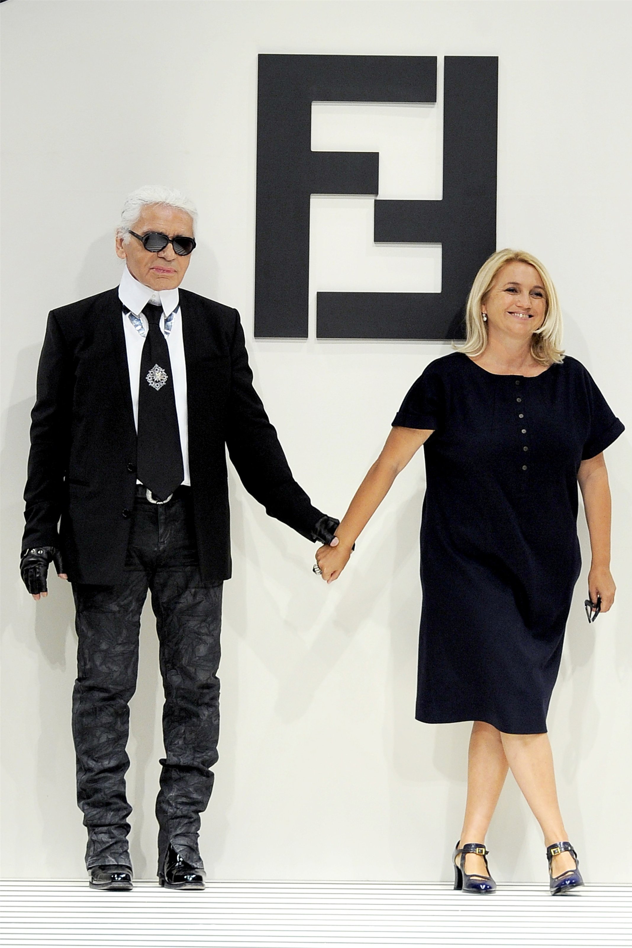 Silvia Venturini Fendi e Karl Lagerfeld