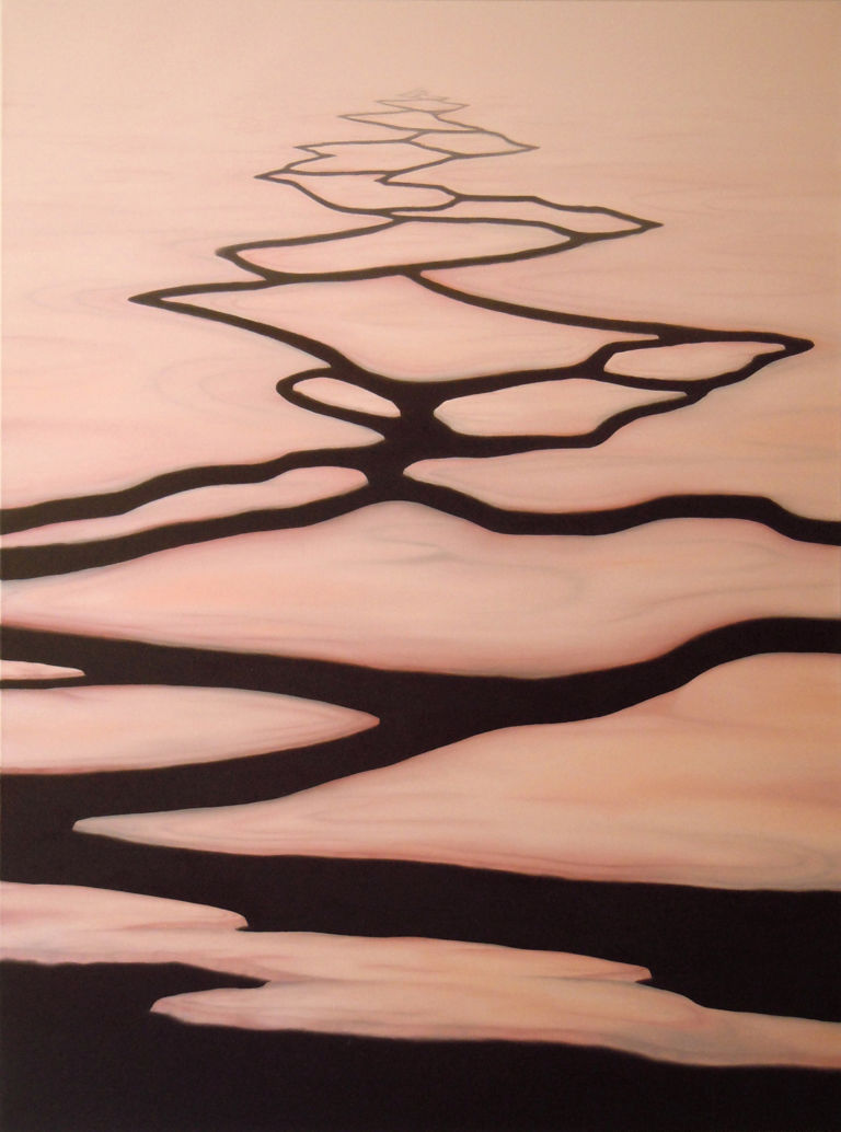 01 title the river oil on linen 2013 170X126X5 cm Geppy Pisanelli a New York, in cerca delle "Terre di Nessuno". Paesaggi in pittura, tra la luce e il vuoto. In mostra da Kips Gallery