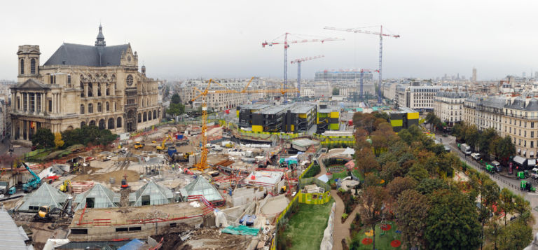 2012 10 Halles Photos panoramique 1 Les Halles, il coraggio di Parigi. Com’era, come sarà