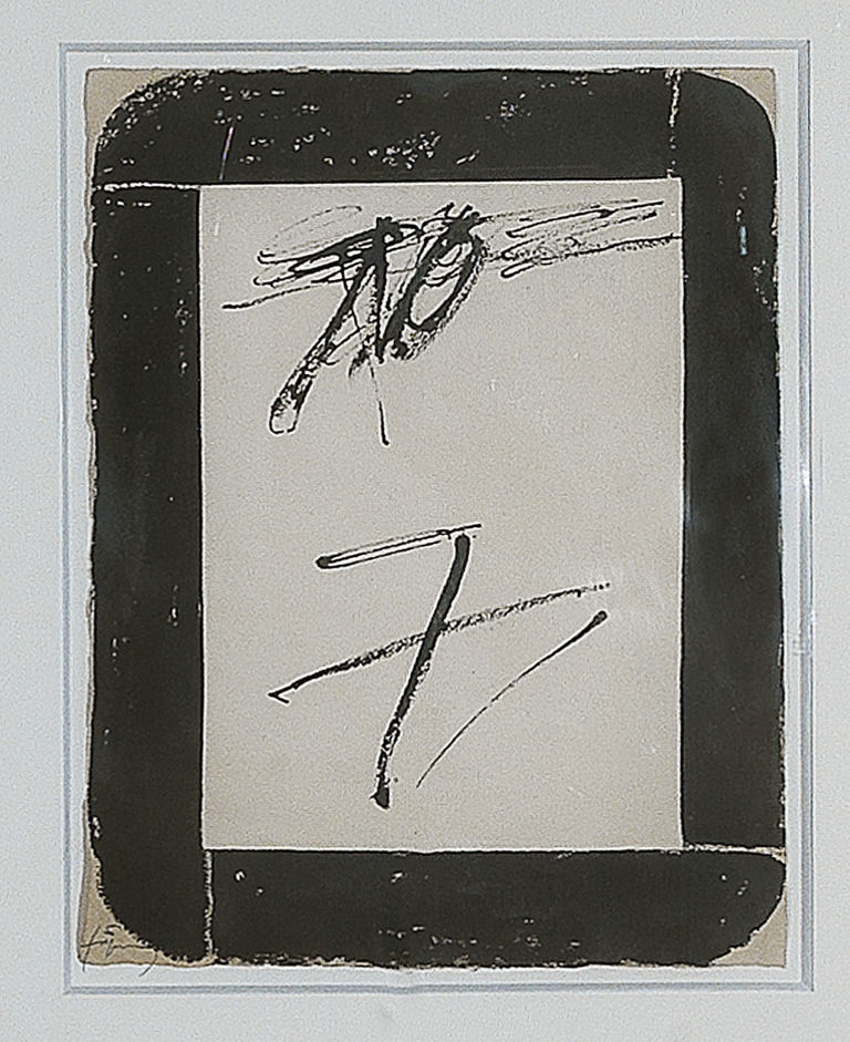 Dessin pour le catalogue de lexposition Tàpies Galerie Stadler 1966 Inchiostro su carta 365 x 285 cm L’arte combinatoria di Tàpies