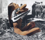 Dispositivo di rimozione 49 2012 collage 50x50 cm con cornice courtesy delle Artiste Dialoghi di Estetica. Parola a goldiechiari