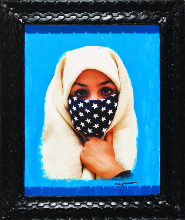 HH Stars Veil in Blue 40x50cm 2000 Imitare per distinguersi. Le originali copie di Hassan Hajjaj