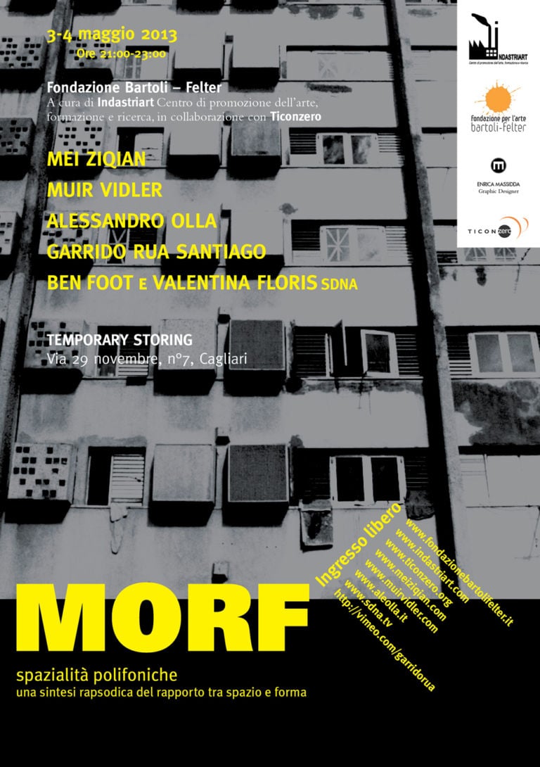 MORF L’arte low cost del Temporary Storing. A Cagliari un nuovo progetto della Fondazione Bartoli – Felter: la crisi non deve oscurare i giovani artisti