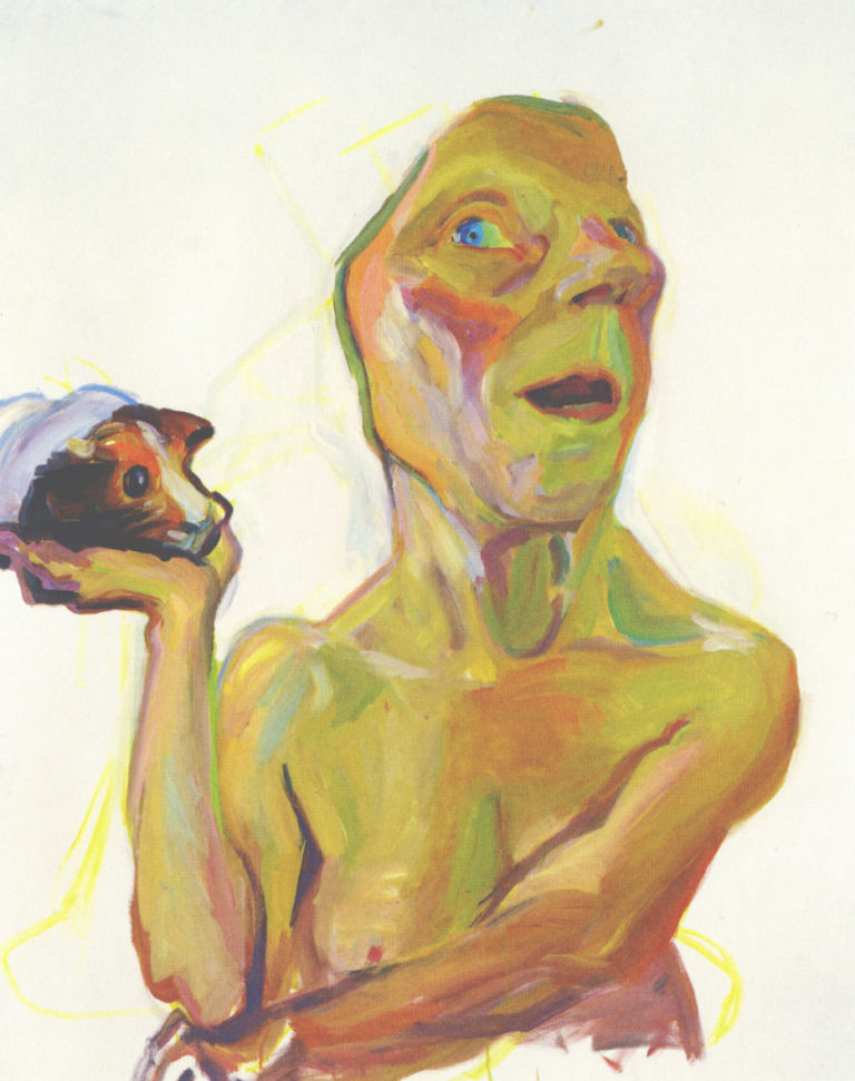 Maria Lassnig Selbst mit Meerschweinchen 2000 foto Stefan Altenburger Photography Zürich Marisa Merz Leonessa dell’arte. Sarà lei, assieme all’austriaca Maria Lassnig, a ricevere il Leone d’oro alla carriera della Biennale Arte di Venezia