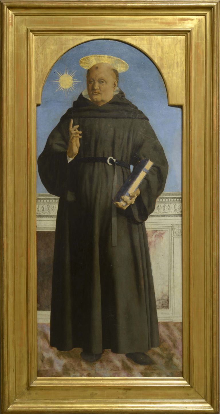 P della Francesca San Nicola da Tolentino Chiara Dynys al Poldi Pezzoli. Analogie e similitudini