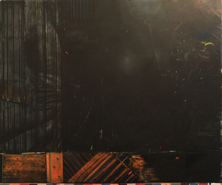 Rafal TopolewskiUntitled Black 2013 220cm x 180cm oil on canvas La solitudine della palma di Rafal Topolewski