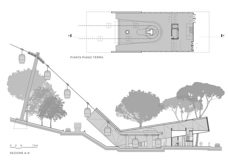 lad teleferica monte mario 10 Una teleferica a Roma, per collegare il Maxxi col quartiere Trionfale e sciogliere nodi della mobilità capitolina. L’idea, dello studio LAD, è in cerca di sponsor. Anche di sponsor politici