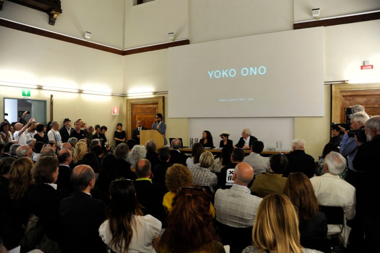 07 lecture Yoko Ono for Fondazione Bonotto 10062013 IUAV venezia E anche Bonotto ha la sua fondazione. Intervista con Luigi