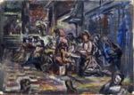 8.Emilio Vedova Interpretazione dal Tintoretto Ultima cena 1938 olio su carta Fondazione di Venezia Un tango tra Vedova e Tintoretto