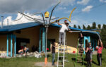 nichelino 01 01 L’arte urbana ascolta la voce del quartiere. Due progetti a Torino: le sedute sonorizzate in Barriera e Nichelino Base Alpha, un gazebo-scultura di segnali stradali nato da un workshop con Martino Gamper