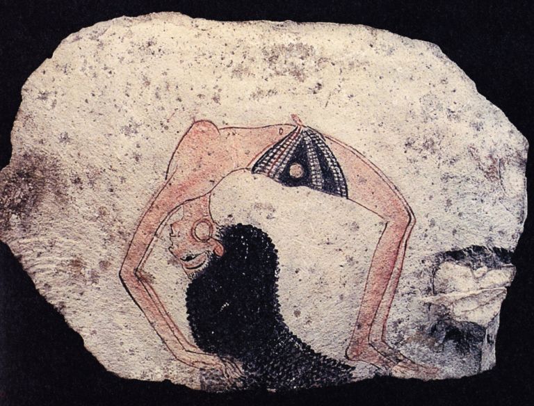 Ostracon della danzatrice calcare dipinto 105x168 Torino Mus Egizio L'arte a sesso unico, II