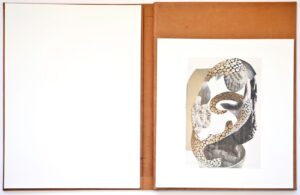 Un nuovo libro d’artista per Alessandro Roma. Collage e disegni dentro tre scrigni preziosi. Tutti diversi, a partire dalla cover. Pelle, legno o carta?