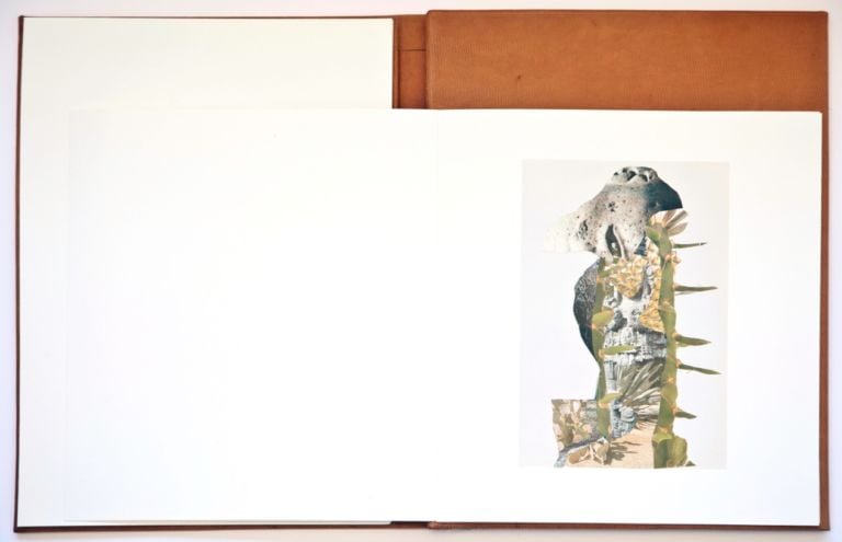 3 Un nuovo libro d'artista per Alessandro Roma. Collage e disegni dentro tre scrigni preziosi. Tutti diversi, a partire dalla cover. Pelle, legno o carta?