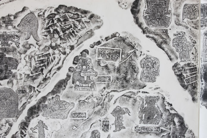 Qiu Zhijie, Mappa degli Dei Indaffarati (particolare), 2013 - Courtesy Fondazione Querini Stampalia, Venezia 2013 - photo Agostino Osio