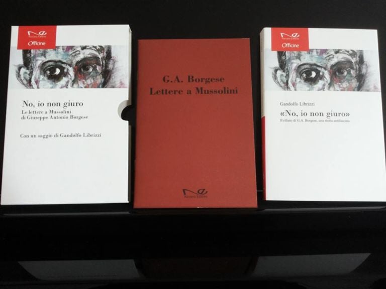 cover "No, io non giuro": l'antifascismo di Giuseppe Antonio Borgese. Cinema e letteratura sulle Madonie