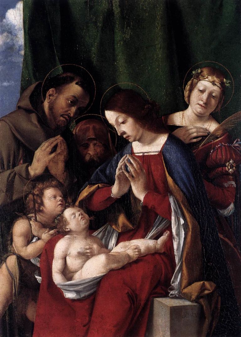 Lorenzo Lotto Madonna col Bambino san Giovannino e due santi 1506 1508 Courtesy of the Muzeum Narodowe Cracovia Lavoro in corso ai musei, l’arte la esponiamo nel granaio. Polonia pragmatica: da Lorenzo Lotto a Canova e Thorvaldsen, Cracovia si inventa lo spazio dell’Europeum