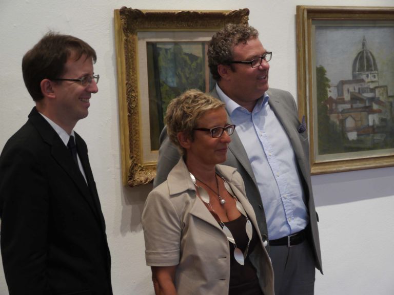 la direttrice del MAGA Emma Zanella con Filippo Del Corno Oggi il MAGA, domani l’Expo. Monza inaugura la mostra dedicata alle opere salvate dal rogo del museo di Gallarate e candida la Villa Reale, già scelta come sede di rappresentanza, a spazio per grandi mostre