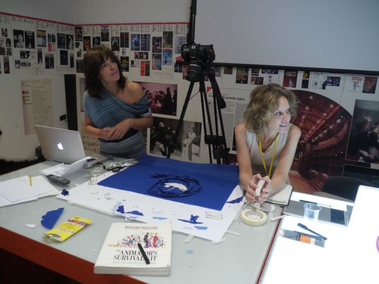 una fase del workshop Tre giorni per un cartoon. Workshop di animazione al Milano Film Festival con la disegnatrice della BBC Jessica Ashman: un progetto collettivo proiettato nel corso della serata di chiusura della rassegna