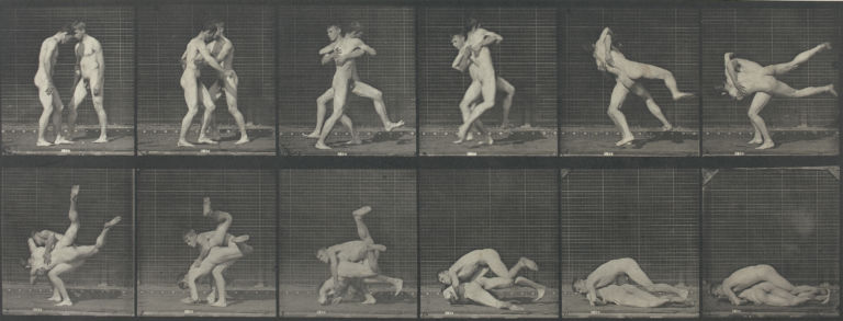 06. Muybridge Lutte de deux hommes nus Uomini nudi attraverso la storia dell’arte. E attraverso l’Europa