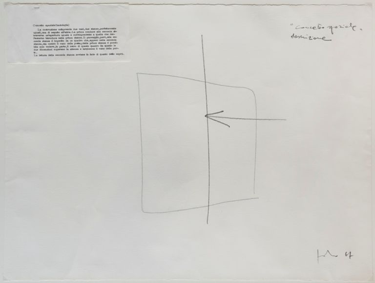 Fabro Concetto spaziale descrizione 1967 Luciano Fabro: opere in di-segni
