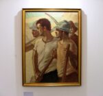 I lavoratori di Nunzio Bava olio su tela cm 87x65 1936 Arte recuperata a Reggio Calabria
