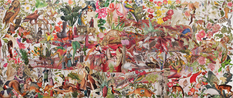 LAS ULTIMAS TENTACIONES DE SAN ANTONIO nº15 collage 230 x 120 cm 2013 Cile: dopo la fiera, una biennale?