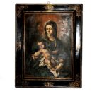 Madonna col bambino sec. XVII seconda metà olio su tela cm 98x75 – Ambito Meridionale Arte recuperata a Reggio Calabria