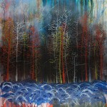 Stanley Donwood Far Away is Close in Images of Elsewhere Friday woods The Ousiders Gallery Londra 2013 Stanley Donwood: la natura è animata