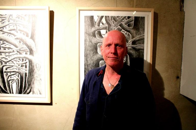 Stanley Donwood Far Away is Close in Images of Elsewhere The Ousiders Gallery photo @ Adam Pilkington Londra 2013 Stanley Donwood: la natura è animata
