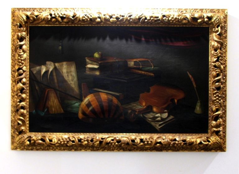 Strumenti musicali sec. XVIII olio su tela cm 61x100 – Ambito olandese Arte recuperata a Reggio Calabria