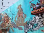 Swoon e il Groundswell Community Project all’opera sul murales di Houston e Bowery New York 4 La palestra della Street Art di NY. No, stavolta Banksy non c’entra: sul murales di Houston e Bowery, dove lavorò anche Keith Haring, è Swoon a lasciare la sua opera in memoria di Sandy: ecco le immagini