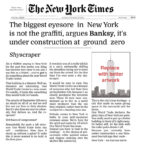 new york times Quanto tempo era che un artista non faceva parlare tanto di sé? Le ultime incursioni da Banksy a NYC: ora si appropria di un dipinto e lo vende per beneficienza