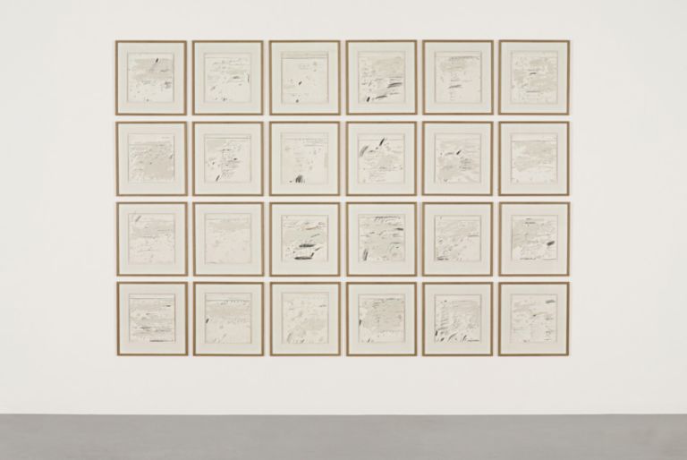 Cy Twombly Poems to the Sea foto Sotheby’s Andy Warhol record a 105 milioni di dollari. Sotheby’s New York tiene il passo di Christie’s con un’asta stellare: volano anche Cy Twombly e Martin Kippenberger