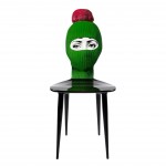 M28Y500 chair lux gstaad green red pompom 01 Piero Fornasetti. 100 anni di follia pratica