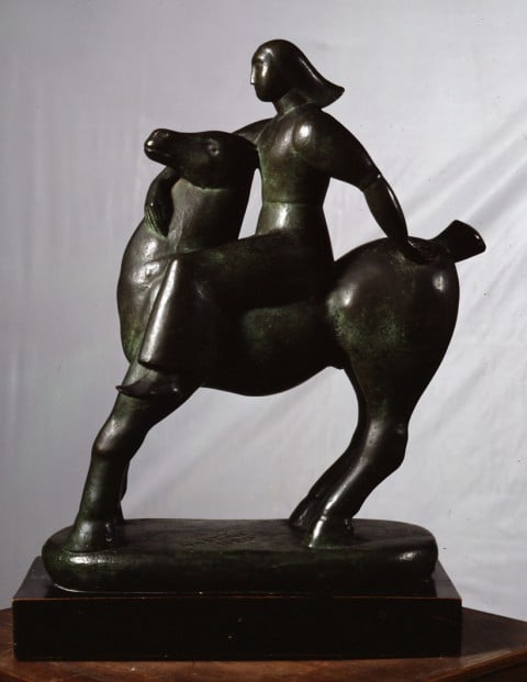 Arturo Martini, La pulzella d’Orleans, 1920, bronzo, cm 26x20x15 - Collezione privata