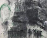 Arcangelo Paesaggio verde1989 tecnica mista su tela 96x119 cm Arcangelo. Alla ricerca della terra perduta