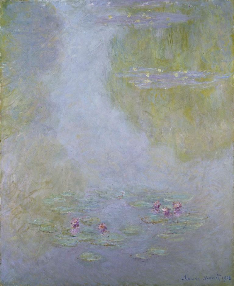 Claude Monet Ninfee 1908 olio su tela cm 1007 x 813 Cardiff Amgueddfa Cymru National Museum Wales La storia del paesaggio secondo Goldin