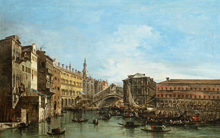 Francesco Guardi Veduta del Canale Grande dopo il 1754 olio su tela cm 595 x 945 Tolosa Fondation Bemberg La storia del paesaggio secondo Goldin