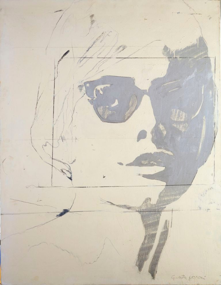 Giosetta Fioroni Ragazza con occhiali 1965 smalti su tela Il mondo onirico di Giosetta Fioroni. Tra ceramiche e smalto d’argento