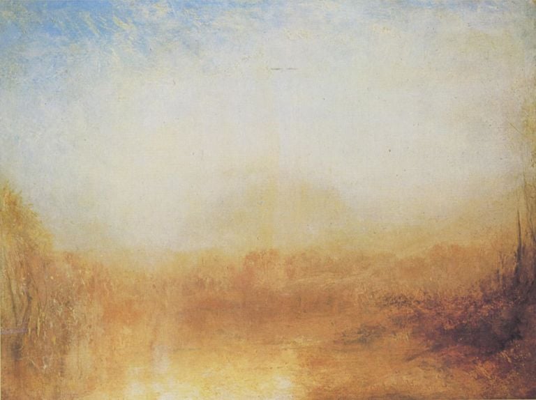 Joseph Mallord William Turner Paesaggio con fiume e montagne in lontananza 1840 1850 circa oilo su tela cm 92 x 122.5 Liverpool Liverpool Museums Walker Art Gallery La storia del paesaggio secondo Goldin