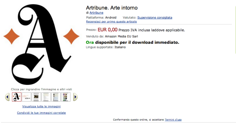 amazon Buone notizie di inizio anno. La app di Artribune è finalmente disponibile anche per dispositivi Android e Amazon