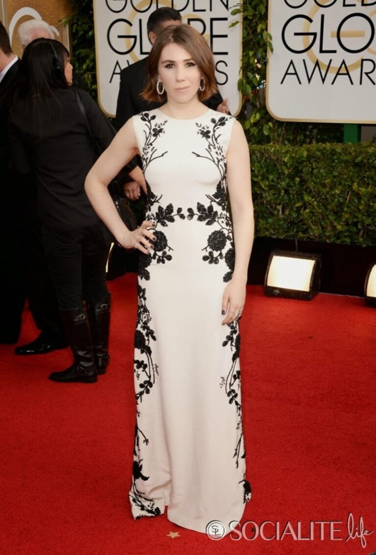 2014 golden globes zosia+mamet Ancora sui Golden Globes. Ecco le meglio e peggio vestite del red carpet a Los Angeles, nell’edizione del trionfo di Paolo Sorrentino