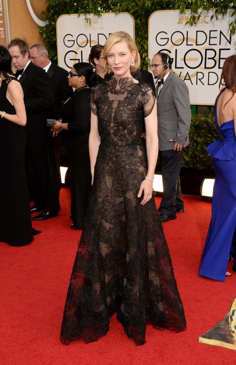 Cate Blanchett Golden Globes 2014 Ancora sui Golden Globes. Ecco le meglio e peggio vestite del red carpet a Los Angeles, nell’edizione del trionfo di Paolo Sorrentino