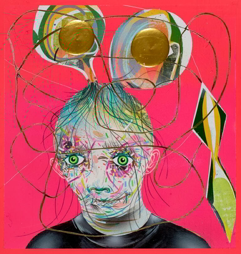 Clayton Brothers YOU SEE IM OK 2013 mixed media on wood pane 29x30x4 cm Fin qui tutto bene. I Clayton Brothers a Milano