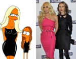 Donatella and Allegra Versace Simpson Humor Chic by aleXsandro Palombo I Simpson in chiave fashion: aleXsandro Palombo si sipira a Helmut Newton per reinventare i mitici cartoon. Ed ecco il calendario Humor Chic 2014