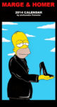 Humor Chic Homer Simpson and Marge Cover Calendar 2014 Marge and Homer Simpson THE SIMPSONS ART FASHION LUXURY Cartoon Satire Parody by aleXsandro Palombo I Simpson in chiave fashion: aleXsandro Palombo si sipira a Helmut Newton per reinventare i mitici cartoon. Ed ecco il calendario Humor Chic 2014