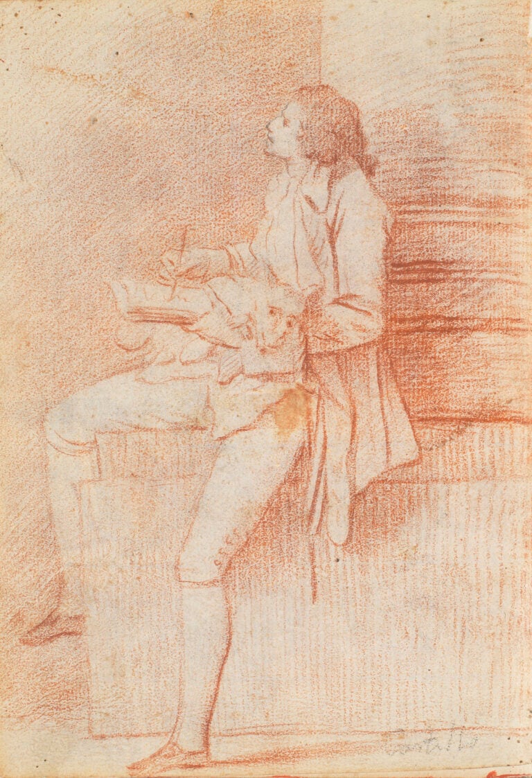 José del Castillo Retrato de un dibujante Madrid Museo Nacional del Prado Roma in tasca. In mostra al Prado