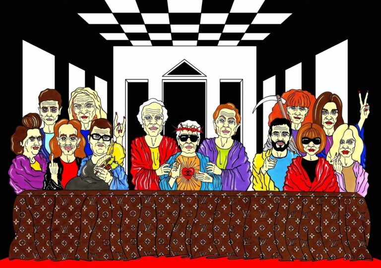 Karl Lagerfeld Anna Wintour John Galliano Ralph Lauren Alber Elbaz YSL Hedi Slimane Suzy Menkes Vivienne Westwood Donatella Versace Sonia Rykiel Marc Jacobs Carine Roitfeld Valentino Humor Chic by aleX I Simpson in chiave fashion: aleXsandro Palombo si sipira a Helmut Newton per reinventare i mitici cartoon. Ed ecco il calendario Humor Chic 2014