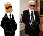 Karl Lagerfeld Simpson Humor Chic by aleXsandro Palombo I Simpson in chiave fashion: aleXsandro Palombo si sipira a Helmut Newton per reinventare i mitici cartoon. Ed ecco il calendario Humor Chic 2014